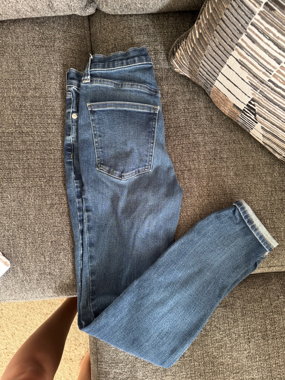 Classic Straight Leg Blue Jeans